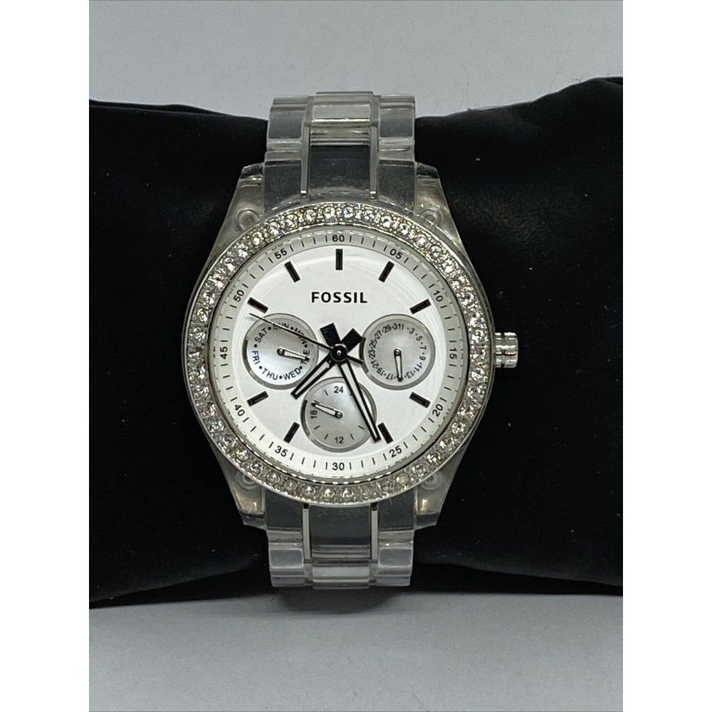 Fossil ES2364 Women's Stainless Steel White Analog